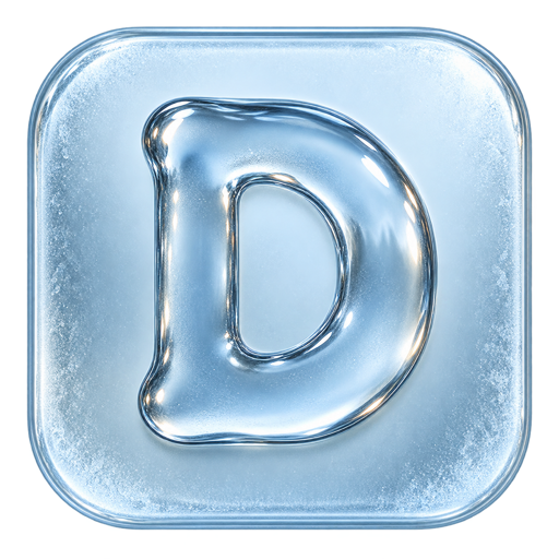 Desktop Rainmaker’s icy glass D icon